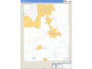 Johnson County, IN <br /> Wall Map <br /> Zip Code <br /> Basic Style 2024 Map