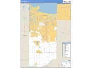 Lake County, IN <br /> Wall Map <br /> Zip Code <br /> Basic Style 2024 Map