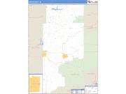 Martin County, IN <br /> Wall Map <br /> Zip Code <br /> Basic Style 2024 Map