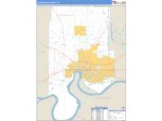 Vanderburgh County, IN <br /> Wall Map <br /> Zip Code <br /> Basic Style 2024 Map