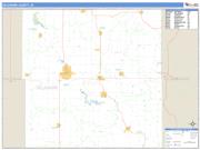 Delaware County, IA <br /> Wall Map <br /> Zip Code <br /> Basic Style 2024 Map