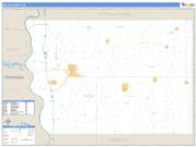 Mills County, IA <br /> Wall Map <br /> Zip Code <br /> Basic Style 2024 Map
