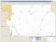 Woodbury County, IA <br /> Wall Map <br /> Zip Code <br /> Basic Style 2024 Map