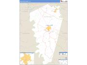 Woodford County, KY <br /> Wall Map <br /> Zip Code <br /> Basic Style 2024 Map