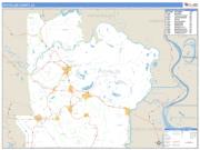 Avoyelles County, LA <br /> Wall Map <br /> Zip Code <br /> Basic Style 2024 Map