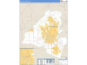 Lafayette County, LA <br /> Wall Map <br /> Zip Code <br /> Basic Style 2024 Map