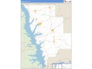 Sabine County, LA <br /> Wall Map <br /> Zip Code <br /> Basic Style 2024 Map