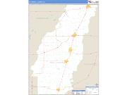 W. Carroll County, LA <br /> Wall Map <br /> Zip Code <br /> Basic Style 2024 Map