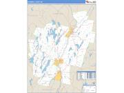 Kennebec County, ME <br /> Wall Map <br /> Zip Code <br /> Basic Style 2024 Map