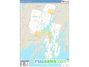 Sagadahoc County, ME <br /> Wall Map <br /> Zip Code <br /> Basic Style 2024 Map