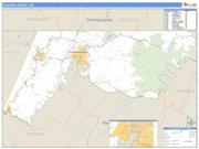 Allegany County, MD <br /> Wall Map <br /> Zip Code <br /> Basic Style 2024 Map