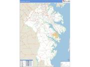 Anne Arundel County, MD <br /> Wall Map <br /> Zip Code <br /> Basic Style 2024 Map