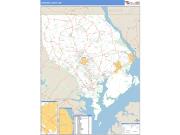 Harford County, MD <br /> Wall Map <br /> Zip Code <br /> Basic Style 2024 Map