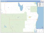 Alcona County, MI <br /> Wall Map <br /> Zip Code <br /> Basic Style 2024 Map