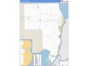 St. Clair County, MI <br /> Wall Map <br /> Zip Code <br /> Basic Style 2024 Map