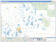 Becker County, MN <br /> Wall Map <br /> Zip Code <br /> Basic Style 2024 Map