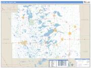 Otter Tail County, MN <br /> Wall Map <br /> Zip Code <br /> Basic Style 2024 Map