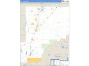 Pine County, MN <br /> Wall Map <br /> Zip Code <br /> Basic Style 2024 Map