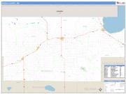 Roseau County, MN <br /> Wall Map <br /> Zip Code <br /> Basic Style 2024 Map