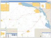 Wabasha County, MN <br /> Wall Map <br /> Zip Code <br /> Basic Style 2024 Map