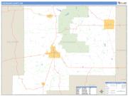 Chickasaw County, MS <br /> Wall Map <br /> Zip Code <br /> Basic Style 2024 Map