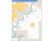 Coahoma County, MS <br /> Wall Map <br /> Zip Code <br /> Basic Style 2024 Map