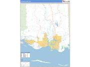 Jackson County, MS <br /> Wall Map <br /> Zip Code <br /> Basic Style 2024 Map
