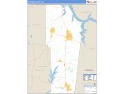 Tishomingo County, MS <br /> Wall Map <br /> Zip Code <br /> Basic Style 2024 Map