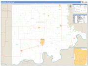 Carroll County, MO <br /> Wall Map <br /> Zip Code <br /> Basic Style 2024 Map