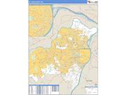 St. Louis County, MO <br /> Wall Map <br /> Zip Code <br /> Basic Style 2024 Map