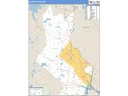 Strafford County, NH <br /> Wall Map <br /> Zip Code <br /> Basic Style 2024 Map