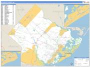 Atlantic County, NJ <br /> Wall Map <br /> Zip Code <br /> Basic Style 2024 Map
