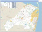 Monmouth County, NJ <br /> Wall Map <br /> Zip Code <br /> Basic Style 2024 Map