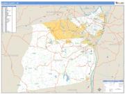 Albany County, NY <br /> Wall Map <br /> Zip Code <br /> Basic Style 2024 Map