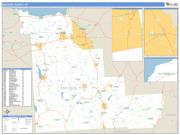 Madison County, NY <br /> Wall Map <br /> Zip Code <br /> Basic Style 2024 Map