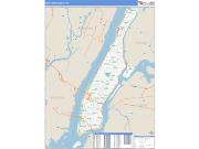 New York County, NY <br /> Wall Map <br /> Zip Code <br /> Basic Style 2024 Map