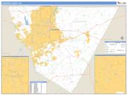 Cabarrus County, NC <br /> Wall Map <br /> Zip Code <br /> Basic Style 2024 Map