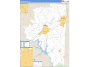Davidson County, NC <br /> Wall Map <br /> Zip Code <br /> Basic Style 2024 Map