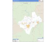 Haywood County, NC <br /> Wall Map <br /> Zip Code <br /> Basic Style 2024 Map