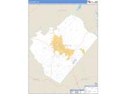 Lee County, NC <br /> Wall Map <br /> Zip Code <br /> Basic Style 2024 Map