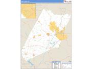 Nash County, NC <br /> Wall Map <br /> Zip Code <br /> Basic Style 2024 Map