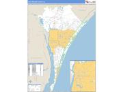 New Hanover County, NC <br /> Wall Map <br /> Zip Code <br /> Basic Style 2024 Map