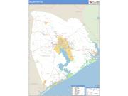 Onslow County, NC <br /> Wall Map <br /> Zip Code <br /> Basic Style 2024 Map