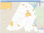 Stanly County, NC <br /> Wall Map <br /> Zip Code <br /> Basic Style 2024 Map