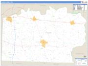 Yadkin County, NC <br /> Wall Map <br /> Zip Code <br /> Basic Style 2024 Map