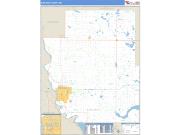 Burleigh County, ND <br /> Wall Map <br /> Zip Code <br /> Basic Style 2024 Map