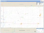 Dickey County, ND <br /> Wall Map <br /> Zip Code <br /> Basic Style 2024 Map