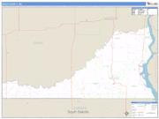 Sioux County, ND <br /> Wall Map <br /> Zip Code <br /> Basic Style 2024 Map