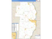 Jefferson County, OH <br /> Wall Map <br /> Zip Code <br /> Basic Style 2024 Map