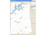 Delaware County, OK <br /> Wall Map <br /> Zip Code <br /> Basic Style 2024 Map